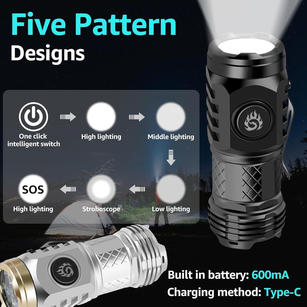⚡🔦💡Three-Eyed Monster Mini Flashlight — Ultra-Bright Rechargeable LED Torch | Compact, Long-Range & Water-Resistant