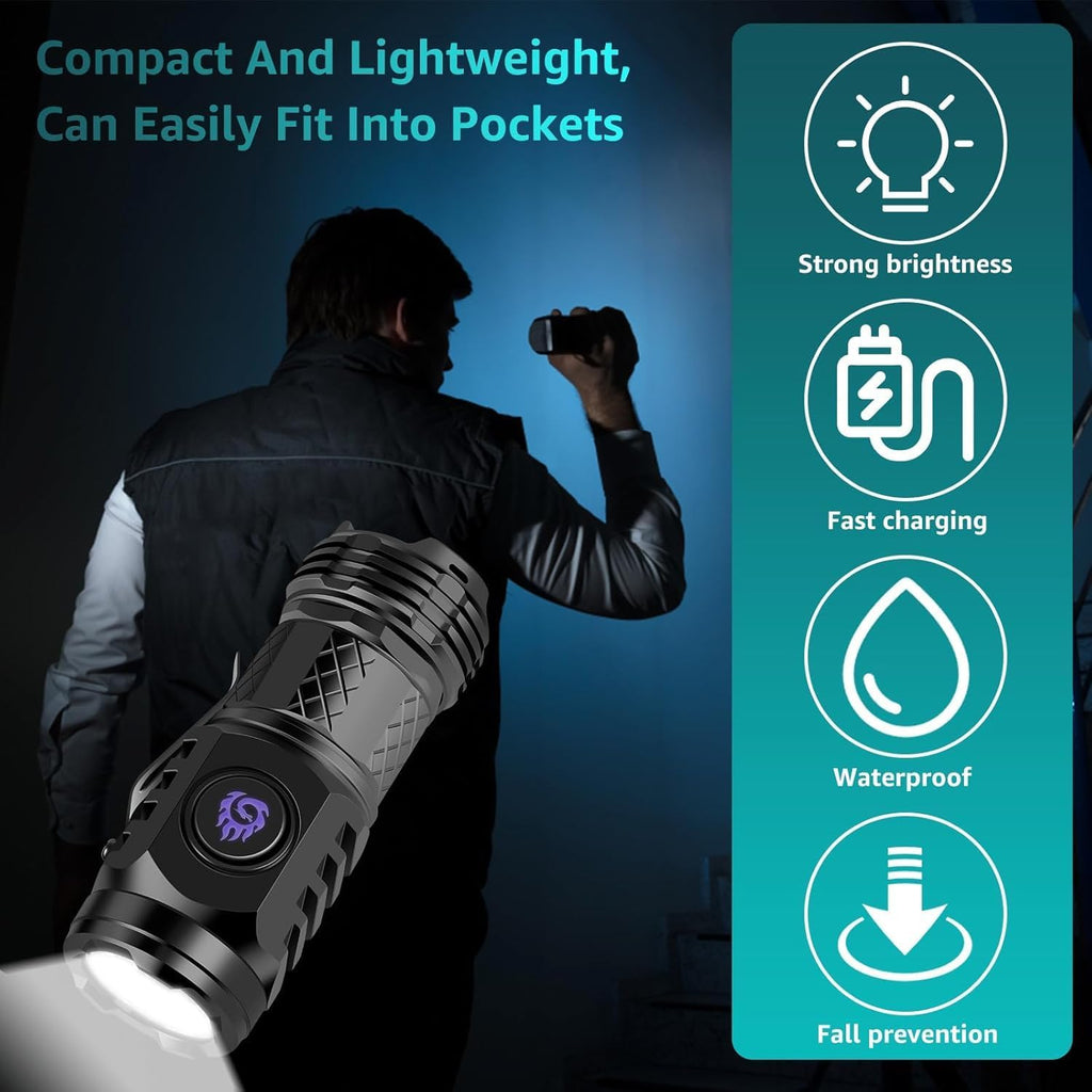 ⚡🔦💡Three-Eyed Monster Mini Flashlight — Ultra-Bright Rechargeable LED Torch | Compact, Long-Range & Water-Resistant