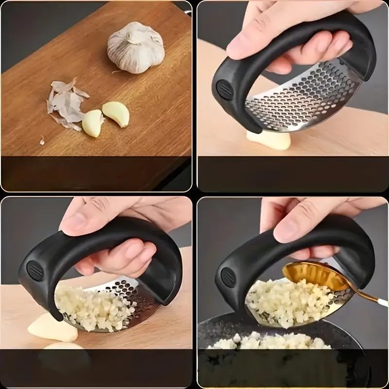 up✨ Premium Stainless Steel Garlic Rocker – Crush & Mince in Seconds (Dishwasher Safe)
