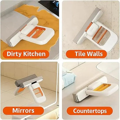 🆙🧽 Mini Self-Squeezing Mop – No-Hands Cleaning Tool | Perfect for Kitchen, Bathroom, Glass & Small Spaces | Compact & Lightweight