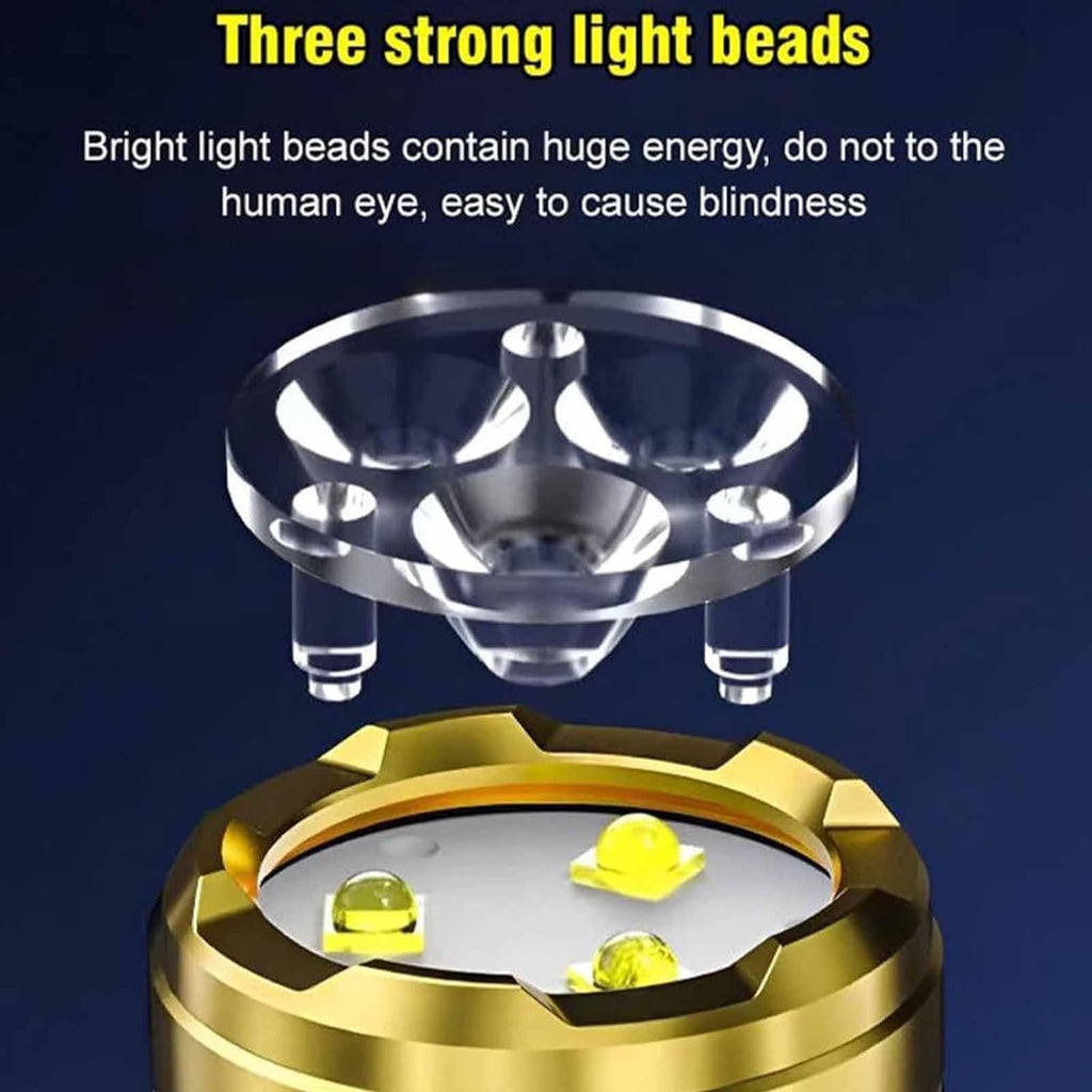 ⚡🔦💡Three-Eyed Monster Mini Flashlight — Ultra-Bright Rechargeable LED Torch | Compact, Long-Range & Water-Resistant