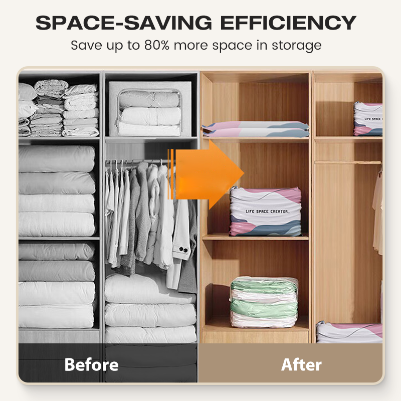 🎁Triple Your Closet Space in Seconds—No Pump Required!